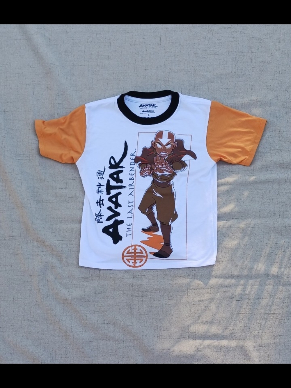 Nickelodeon Avatar The Last Airbender White, Orange & Black Graphic Tee